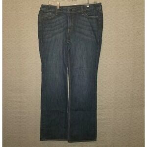 New York & Co Jeans Womens Size 14 Low Rise Bootcut Curvy Denim Blue Medium Wash